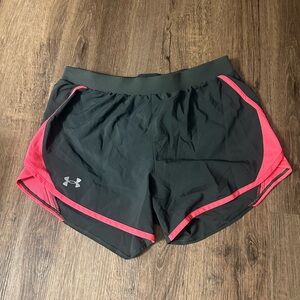 Under Armour Women's Athletic Shorts in Black and Pink